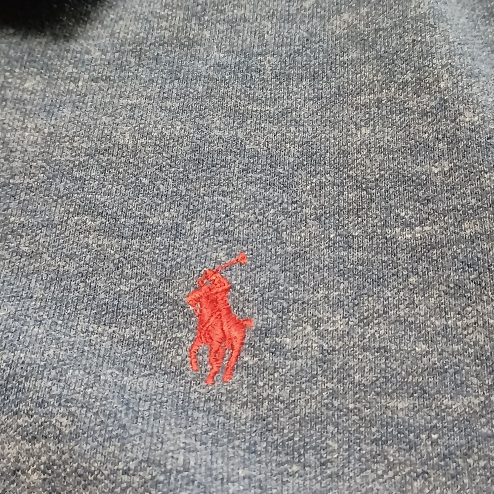 Polo Ralph Lauren Mens Classic Fit Blue Heather Short Sleeve Polo Shirt Large - Picture 9 of 11